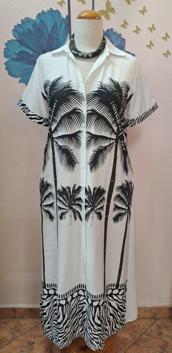 Vestido camisero estampado